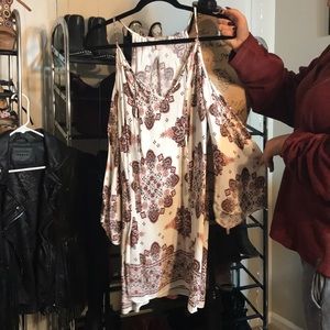Thin white print dress